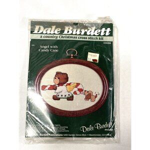 new dale burdett cross stitch kit CCK255 angel with candy cane